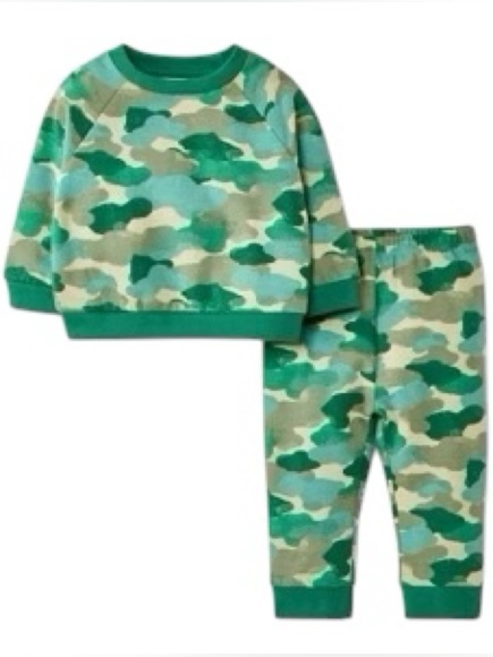 Car & Jack Distressed Fleece Camouflage Sweatsuit 6/9 Months